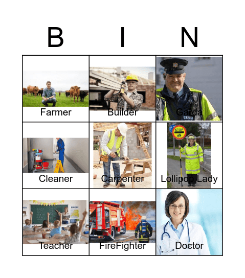 People At Work Bingo Card