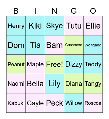 Animal Crossing🤍 Bingo Card