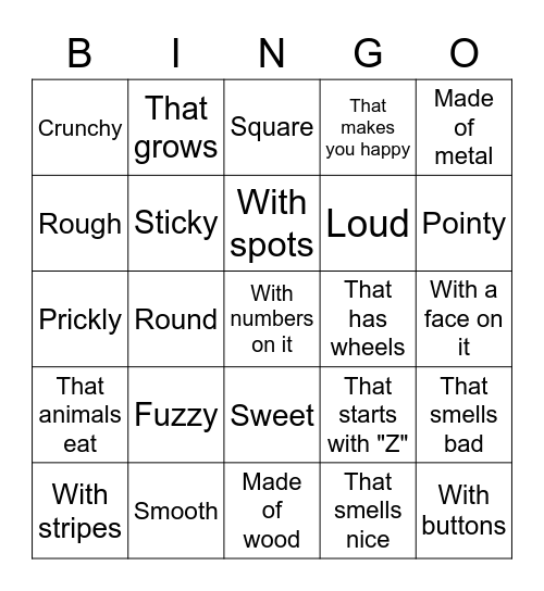 Scavenger Hunt: Find something... Bingo Card