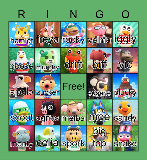 ringooooooooo Bingo Card