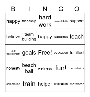 TPAPN Team Meeting Bingo Card