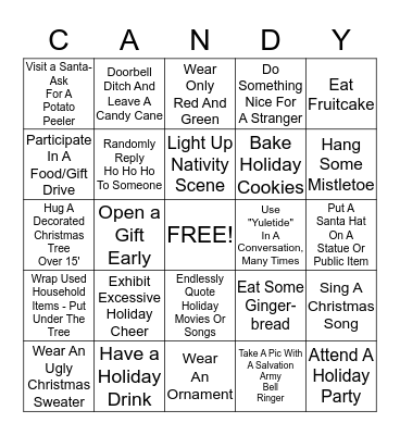 Christmas Bingo!   Bingo Card