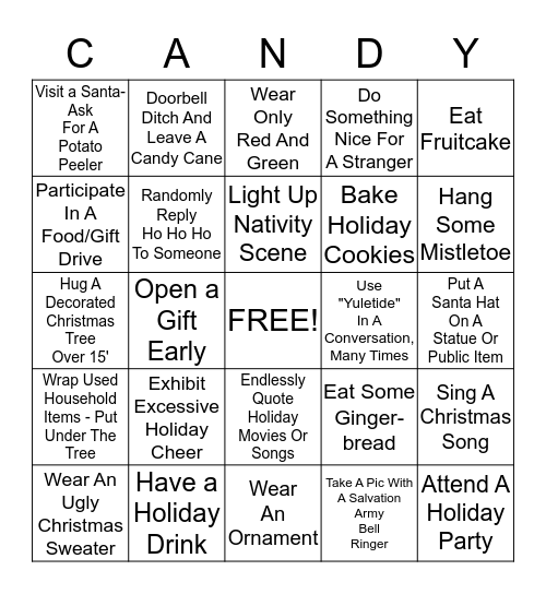 Christmas Bingo!   Bingo Card