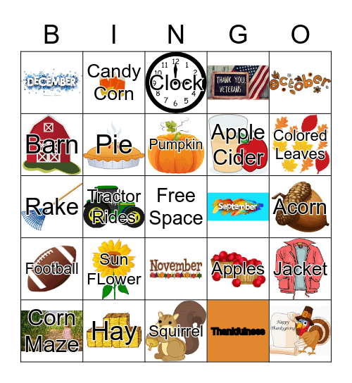 Autumn Bingo Card