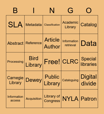 LNO Bingo Card