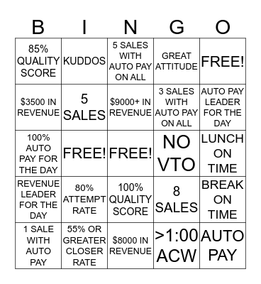 TEAM REGINALD'S BINGO Card