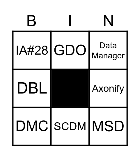 Mini Bingo Card