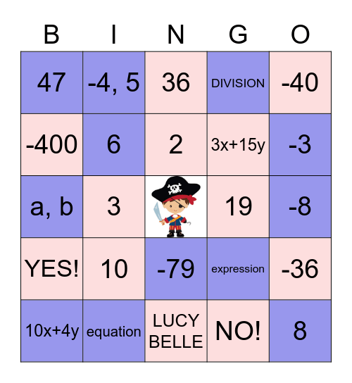 END OF 1ST MARKING PERIOD BINGO GAME Bingo Card