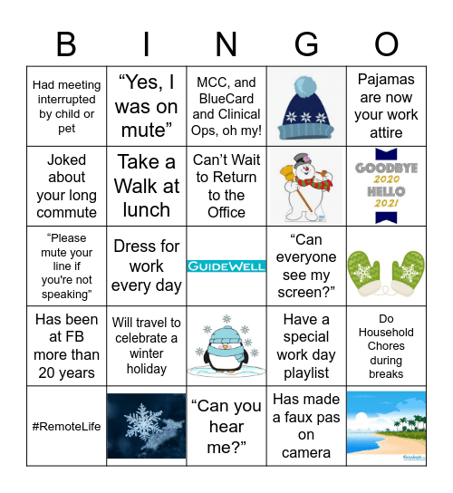 CMII End of Year Bingo Card