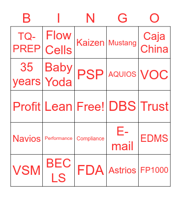 BEC LS Tech Support Bingo Card