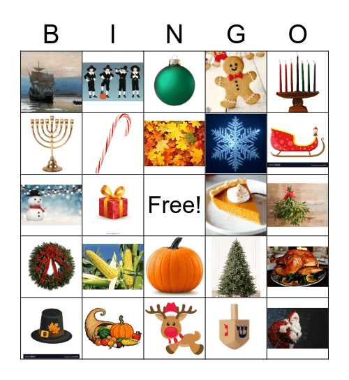 Holiday Bingo Card