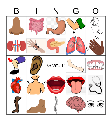 Bingo Médical Bingo Card