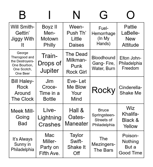 Total-Quiz.com Presents Radio Bingo: Keystone State Bingo Card