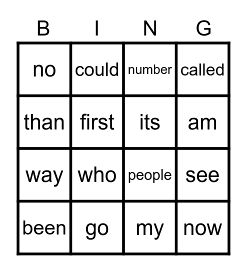 A's Bingo Card