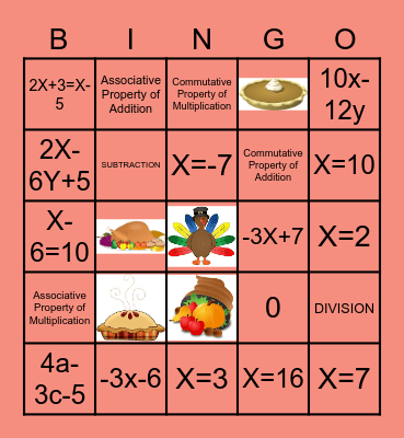 PA Lesson 11 Bingo Card