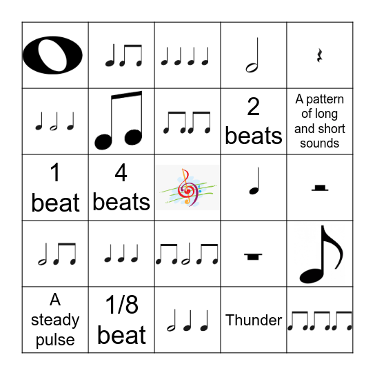 Beat and Rhythm Bingo Card