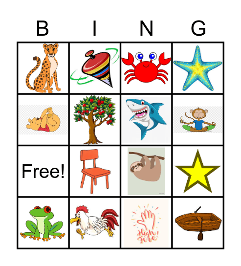 Fitness Bingo Card