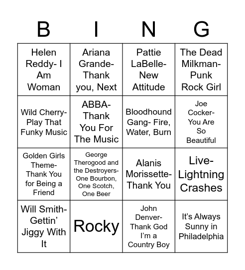 Total-Quiz.com Presents Radio Bingo: Coverall Bingo Card