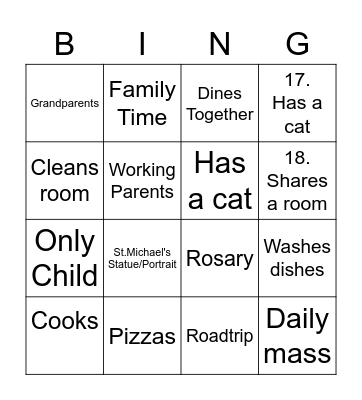 LIFETEEN FAMILY BINGO Card