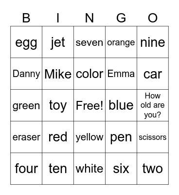 Bingo Review Bingo Card