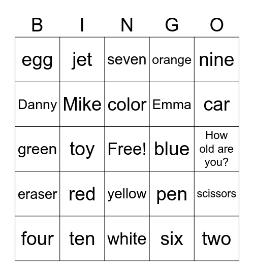 Bingo Review Bingo Card