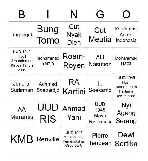 Leobert. Bingo Card