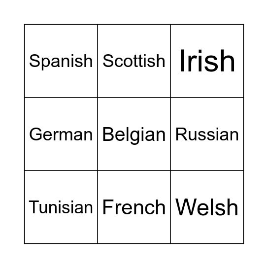 Bingo Card