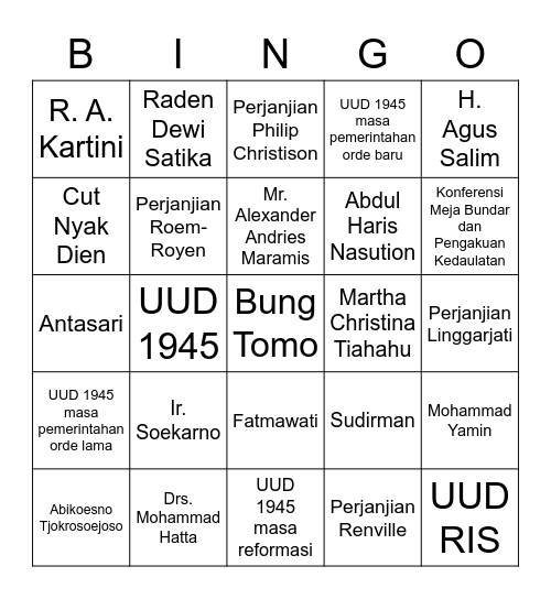 Dilayung Bingo 🤍 Bingo Card