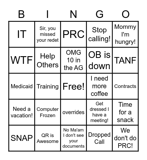 QR Bingo Card