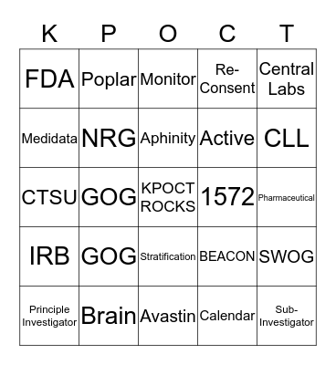 KPOCT BINGO Card