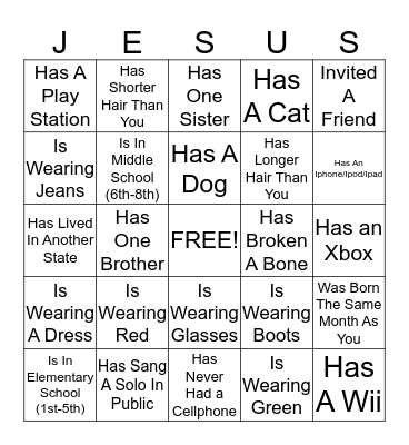 Find Someone Who... Bingo Card