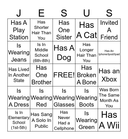 Find Someone Who... Bingo Card