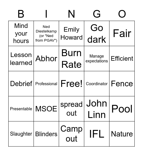 BJL HPWT BINGO Card