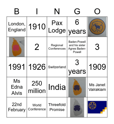 World of Guiding Bingo Card