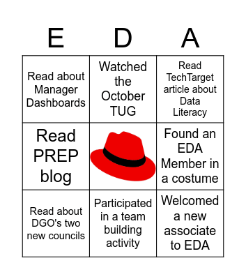 EDA Connector Bingo Card