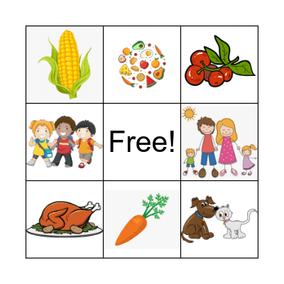 Thanksgiving Bingo Card