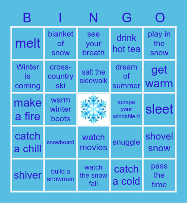 MCCR Winter-themed BINGO Card