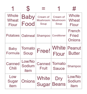 Can The Cats - Food Drive BINGO! Bingo Card