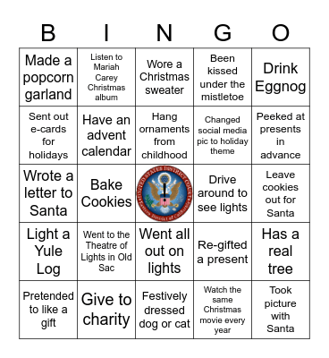 USDC CAED HOLIDAY BINGO Card