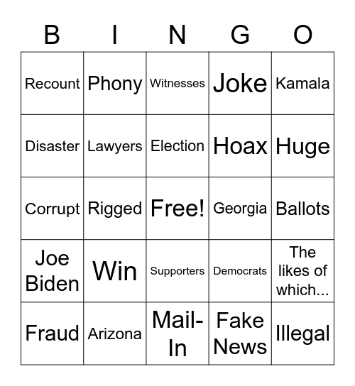 Dingo Bingo Card