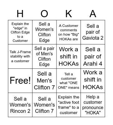 HOKA Turkey Day BINGO! Bingo Card