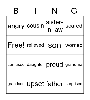 family first Bingo Card