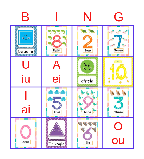 MATH BINGO! Bingo Card