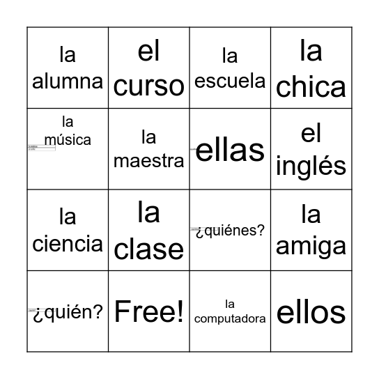 CH 3.2 Bingo Card
