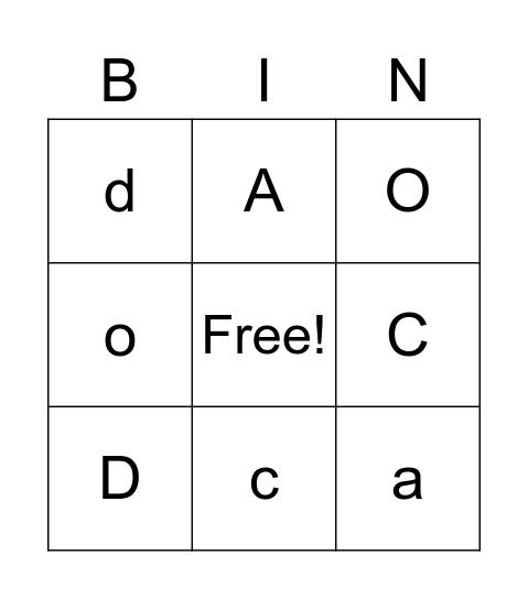 BINGO Card