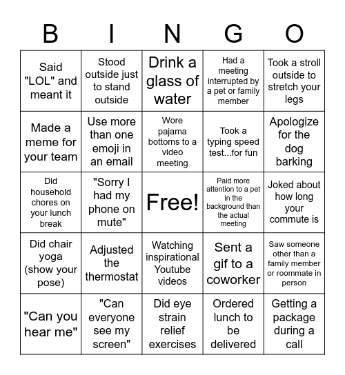 THANK YOU FOR CALLING Bingo Card