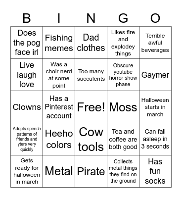 Laurence? Bingo Card