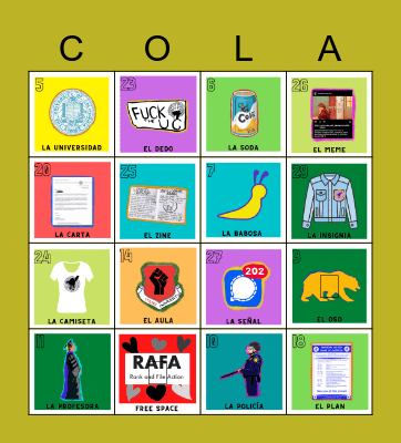 RAFA Loteria Bingo Card