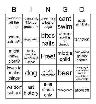 GENESIS KIN Bingo Card