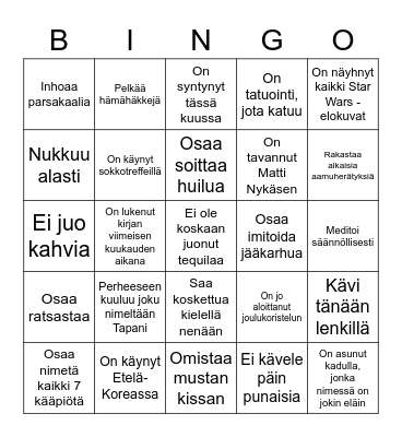 BINGO Card